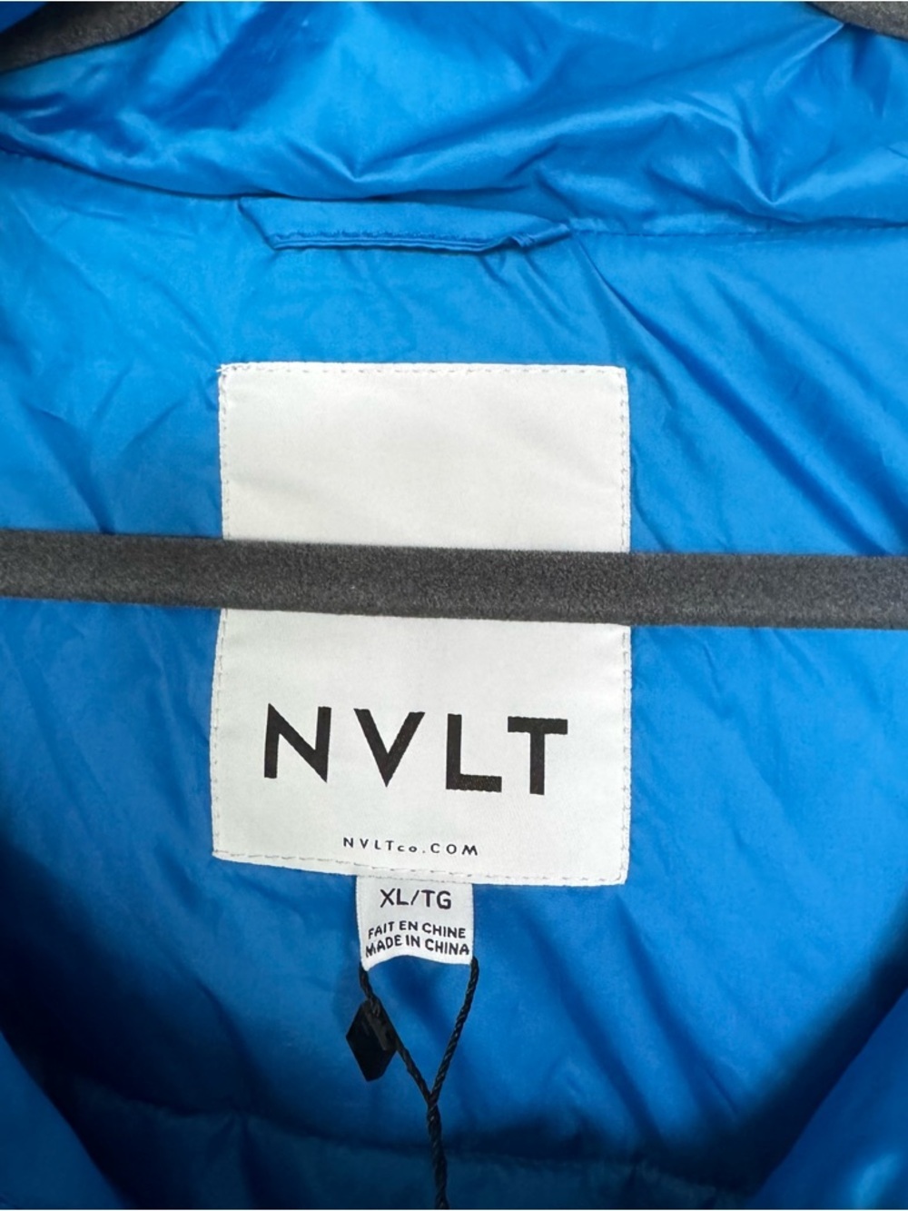NVLT NWT Wonder Puff Cropped Puffer Jacket XL Detachable Hood Ocean - Picture 5 of 15